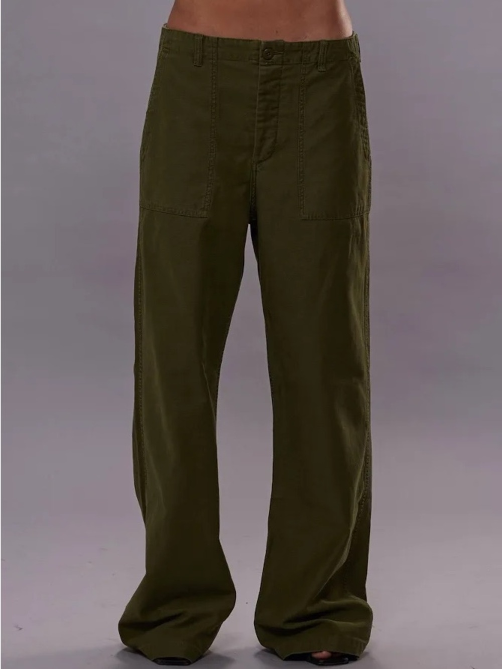 R13 Green low waist utility pants